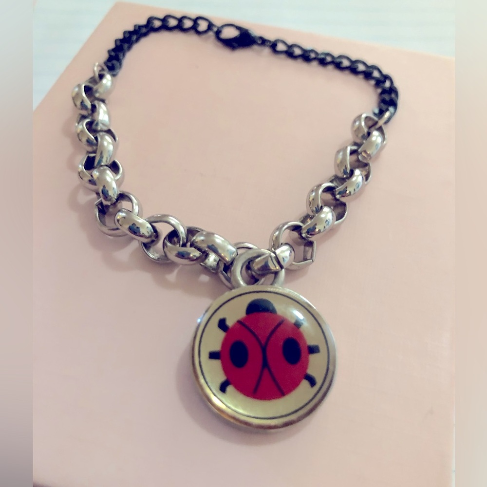 Custom Designed Creations Ladybug Charm Bracelet